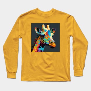 Pop Art Giraffe Long Sleeve T-Shirt
